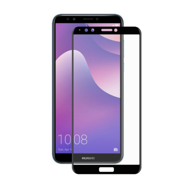 Huawei Y7 Prime 2018 Full Glue Tempered Glass Screen Protector