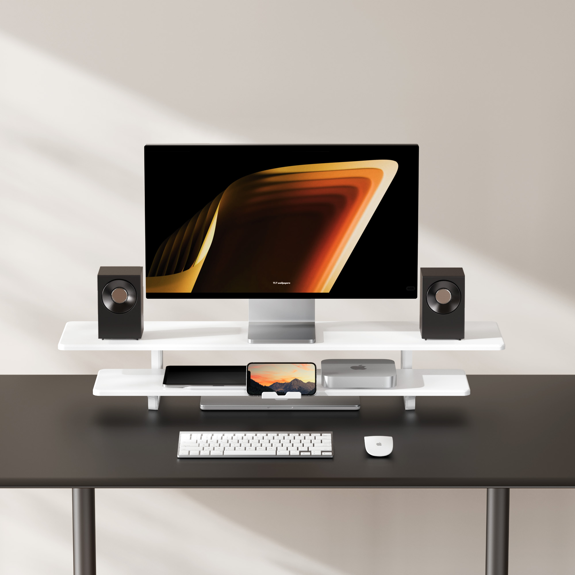 Rae Dual Layer Monitor Stand Riser | 2-Year Warranty