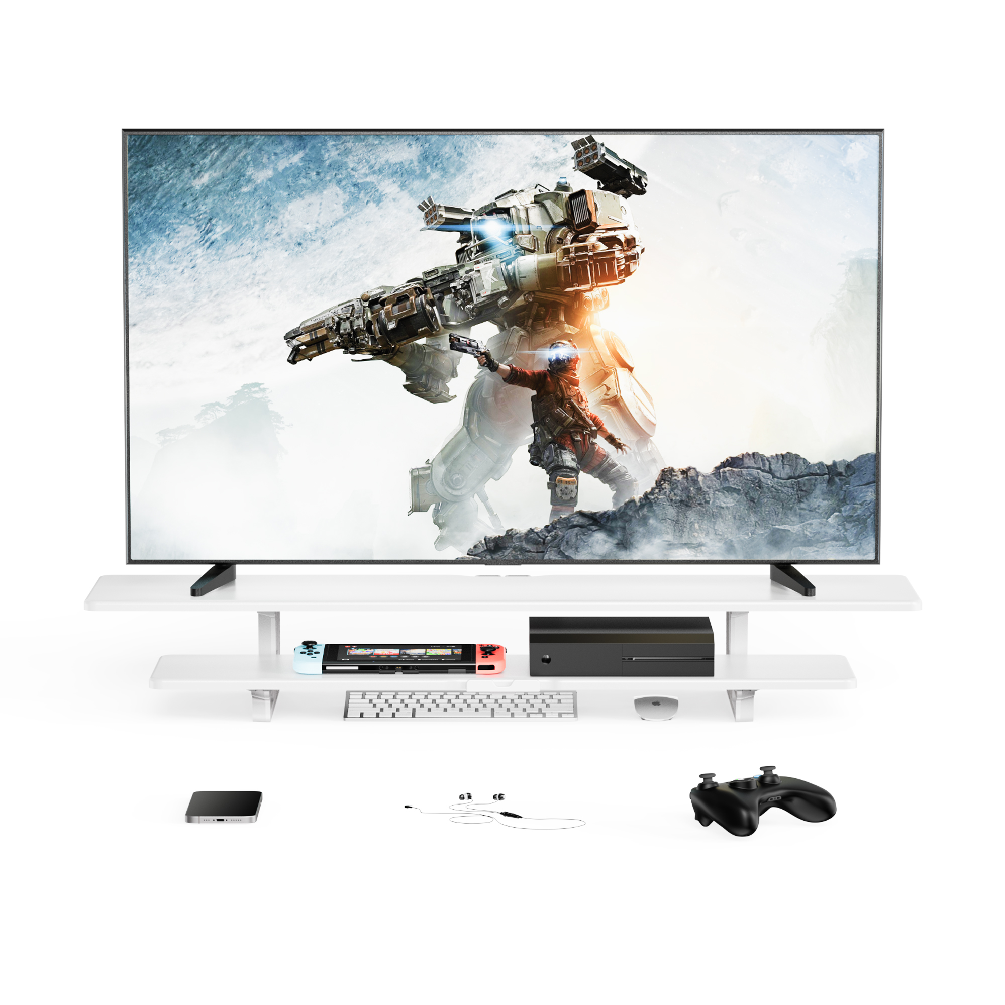 Rae Dual Layer Monitor Stand Riser | 2-Year Warranty