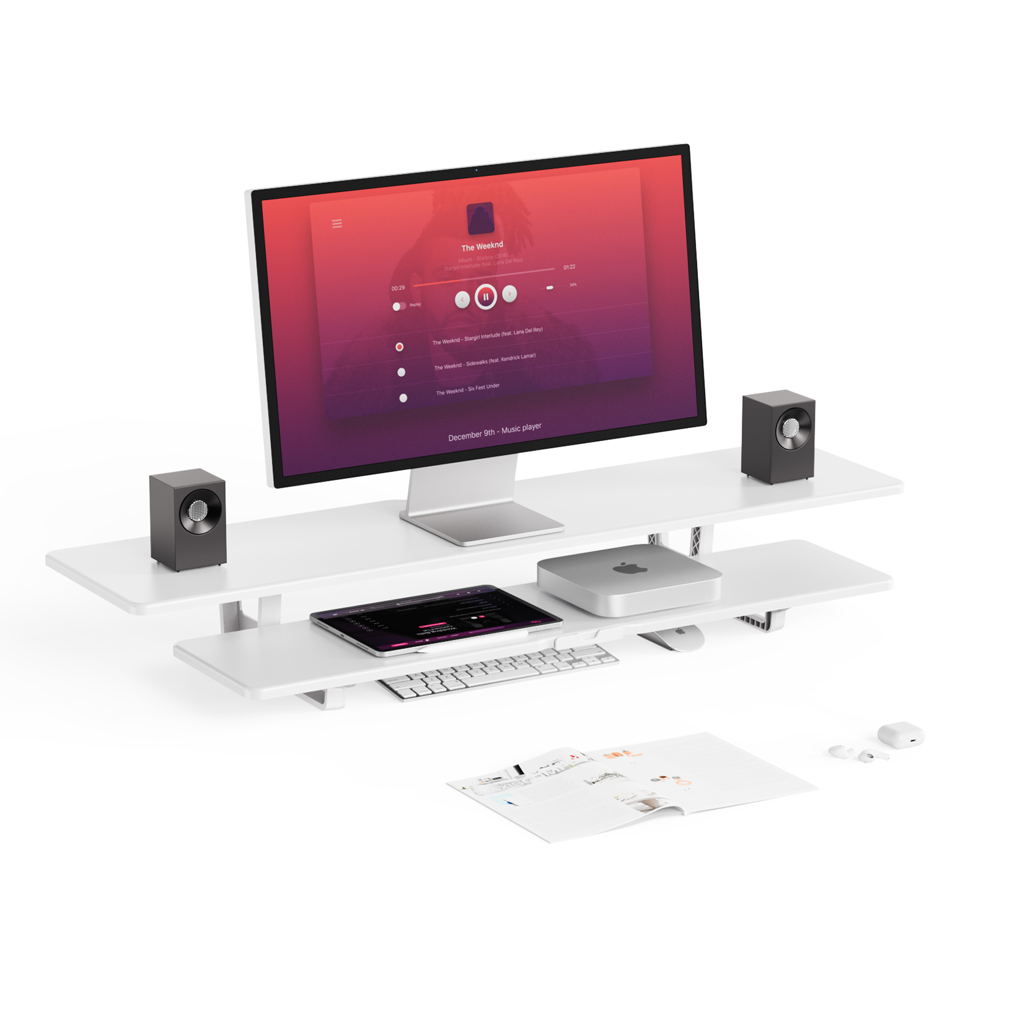 Rae Dual Layer Monitor Stand Riser | 2-Year Warranty