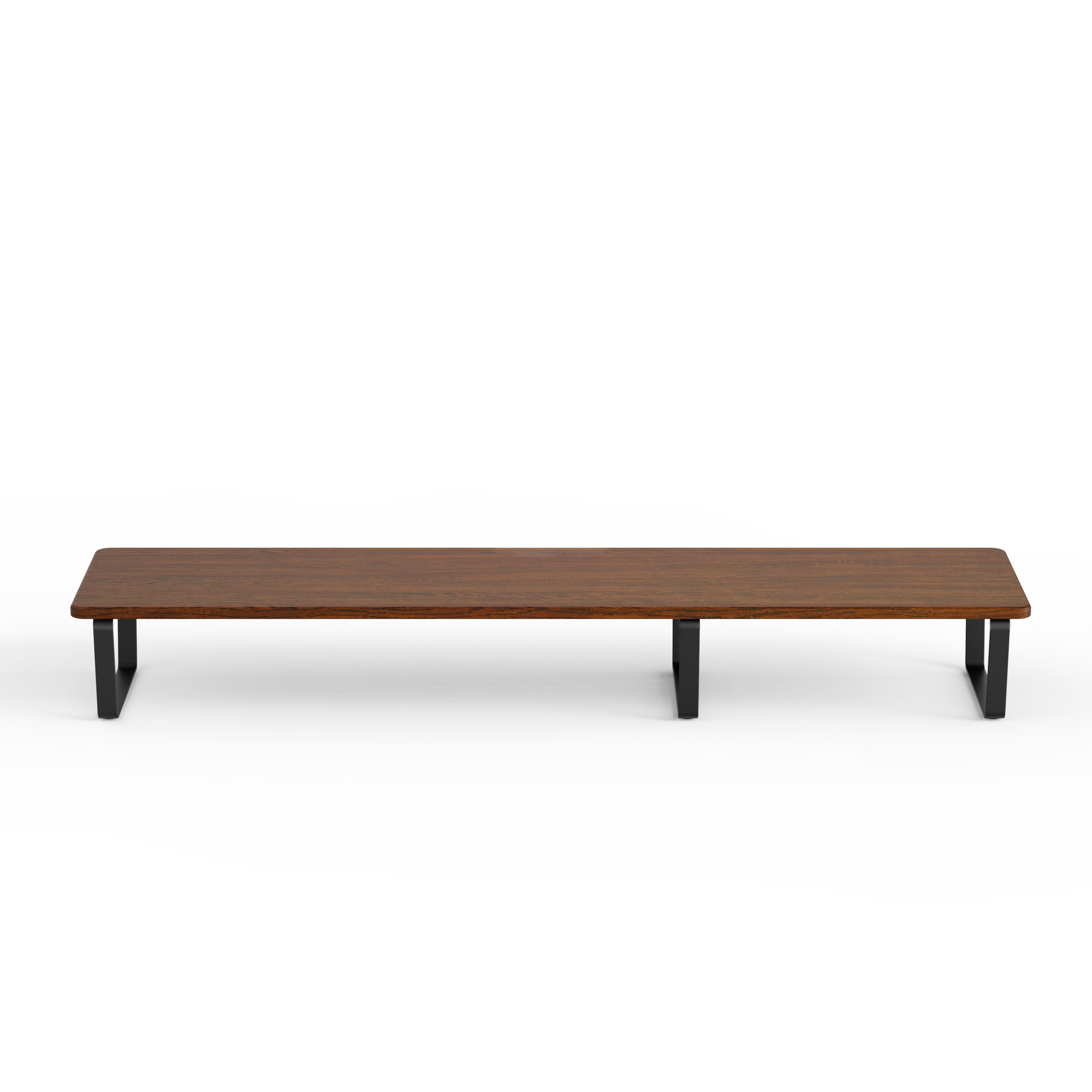 Rae Dual Monitor Riser Dark Wood Finish - Rae