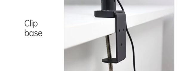 desk lamp with clip base